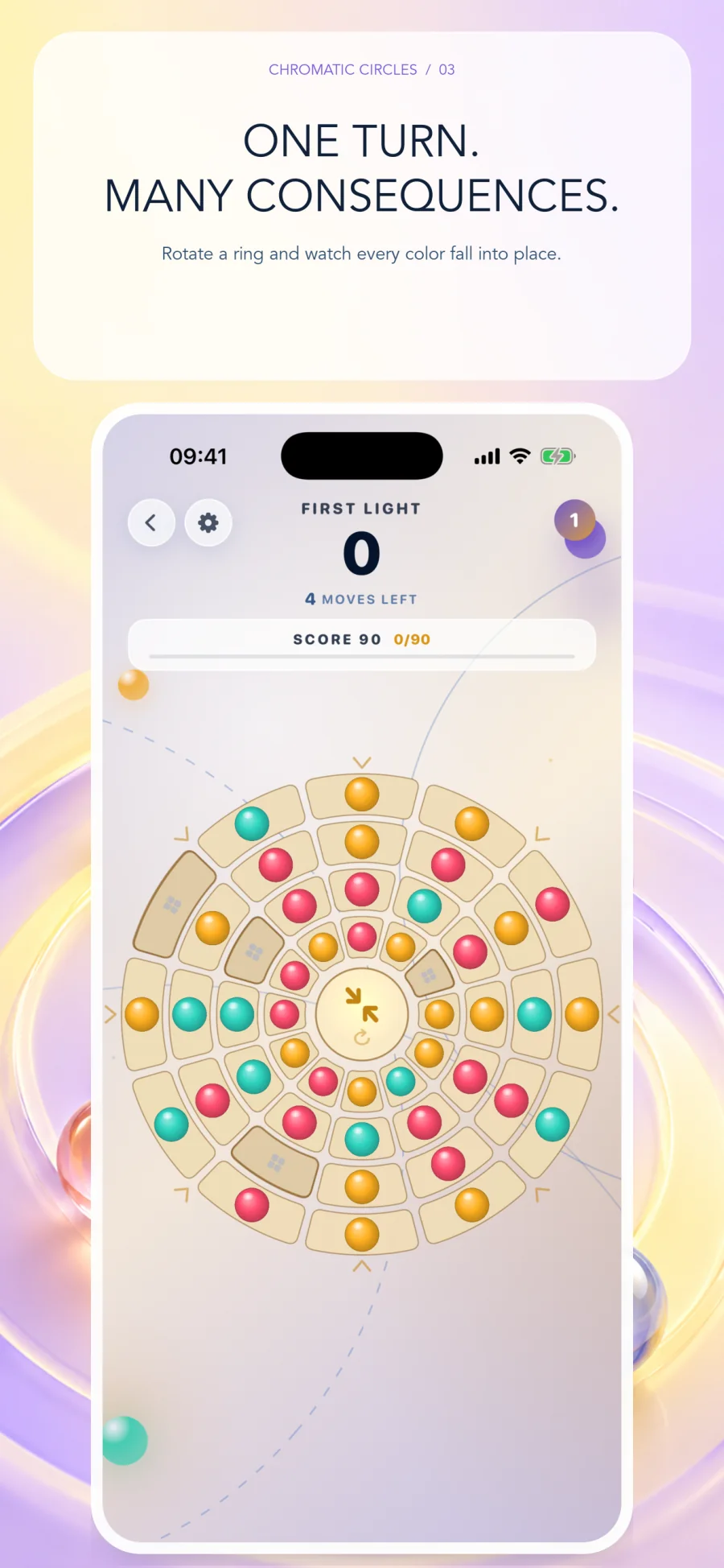 Chromatic Circles circular ring puzzle gameplay
