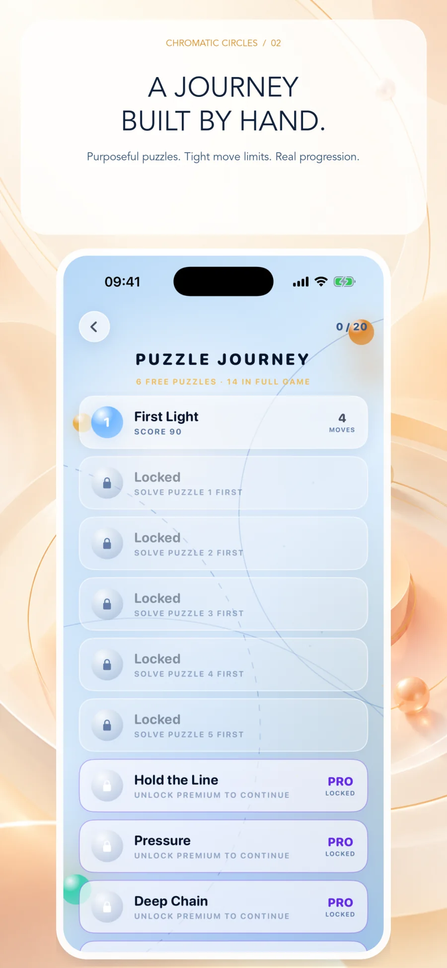 Chromatic Circles handcrafted Puzzle Journey