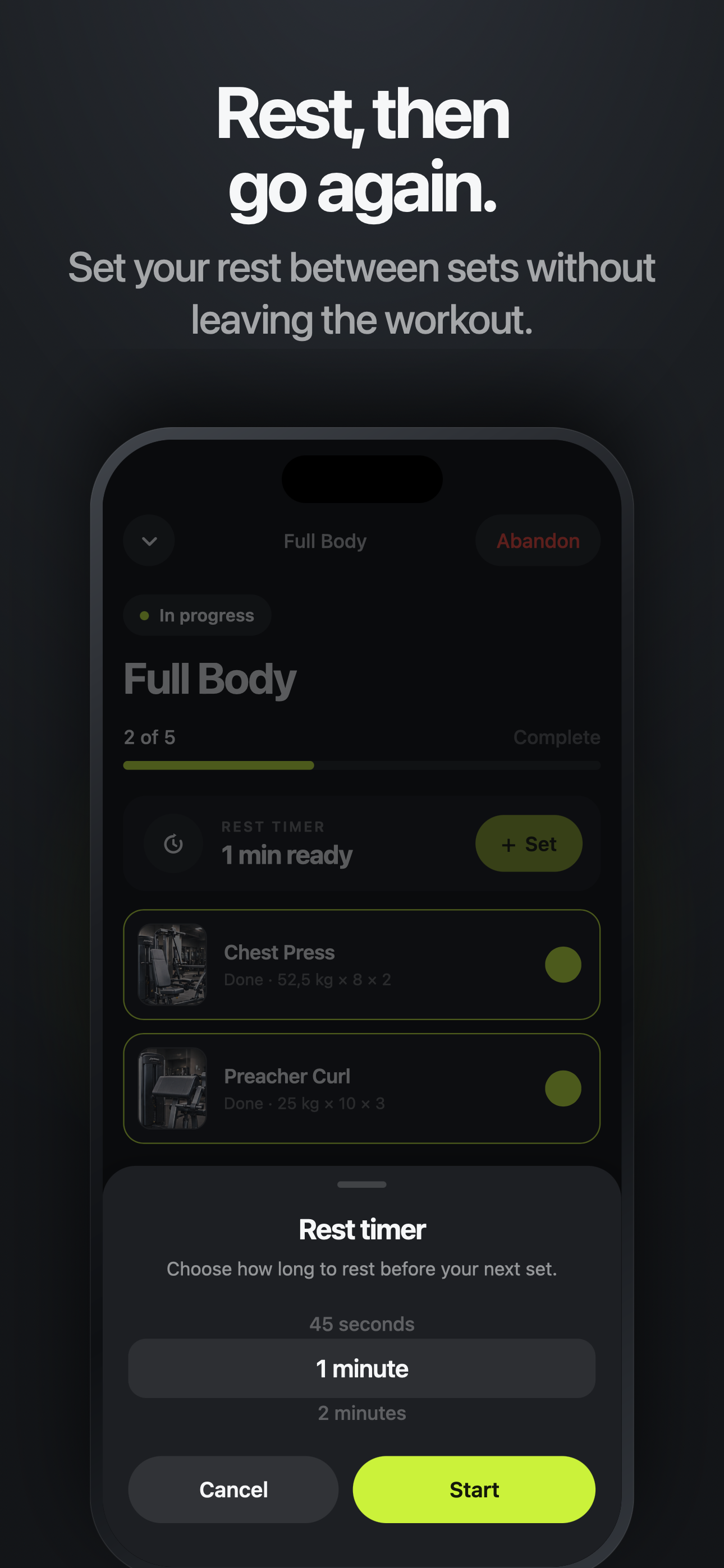Rest timer in Rack